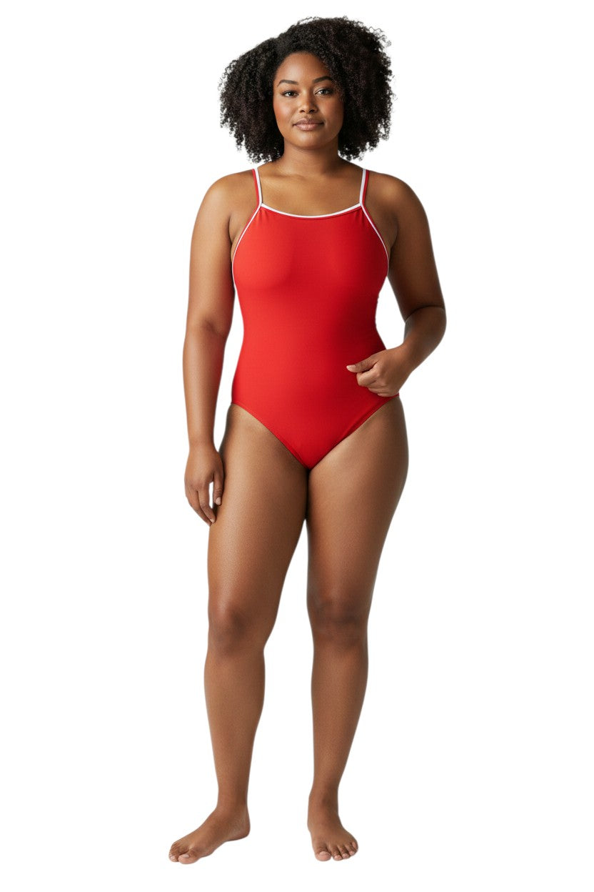 RISE Solid H-Back Reversible One Piece Swimwear