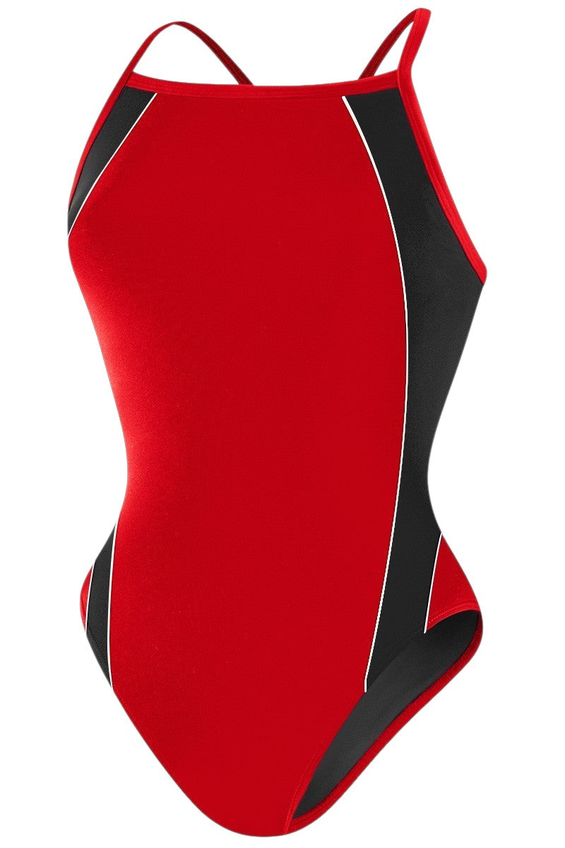 RISE Solid H-Back Poly Splice One Piece Swimwear