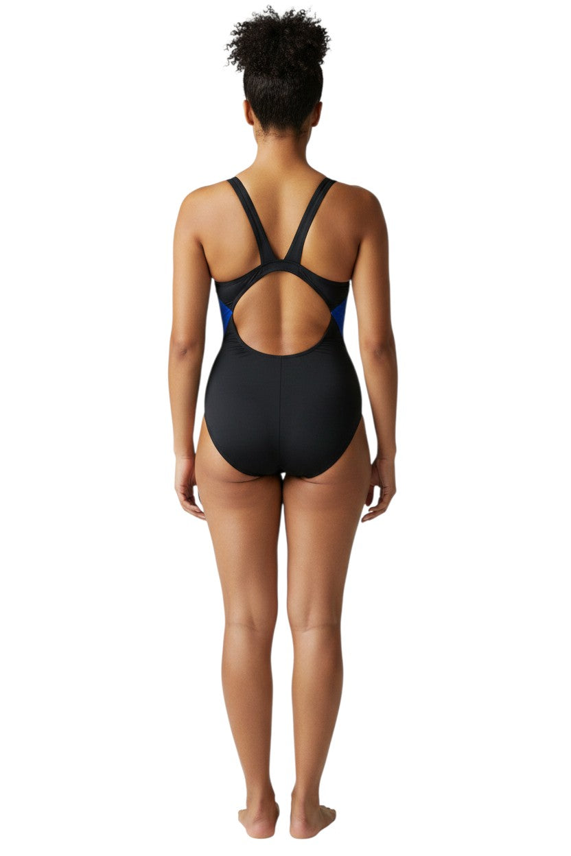 RISE Solid MB Back w/Shelf Bra One Piece Swimsuit
