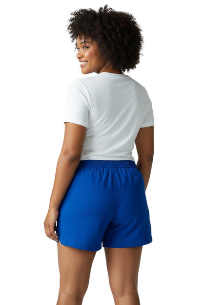 The Lifeguard Store royal blue polyester comfy shorts with elastic waistband, drawstring, and pockets. UPF30+.