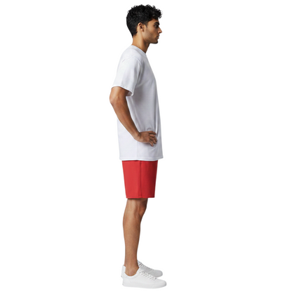 The Lifeguard Store Dri-Fit Guard short sleeve white t-shirt worn by a male model in profile view