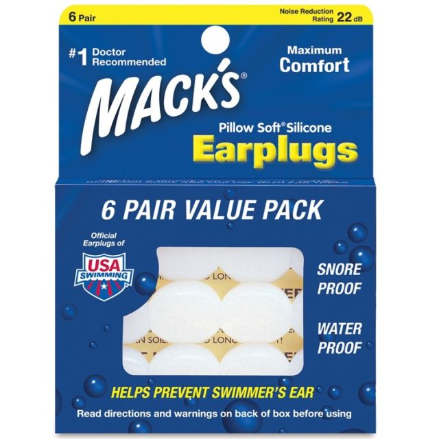 Mack's Pillow Soft Earplugs 6 Pair