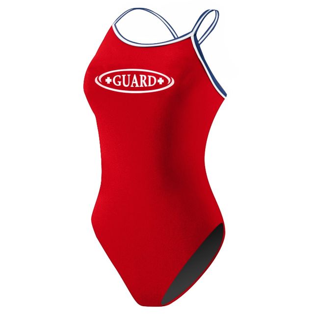 White lifeguard swimsuit deals