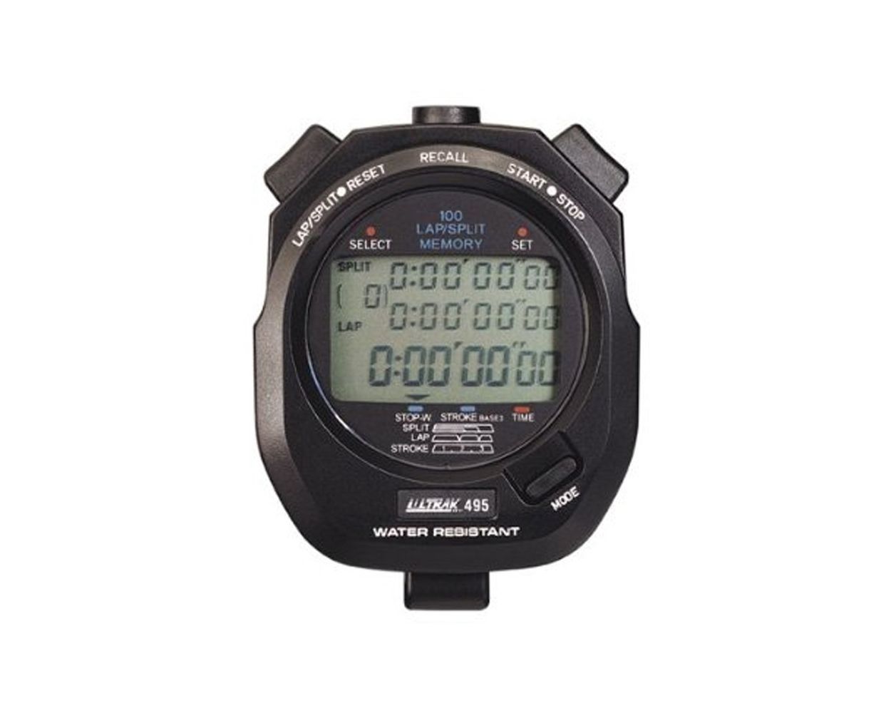 /10 Lap Memory/ Water Resistant JS-9001 Big LCD Panel Professional Stopwatch 