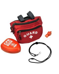 Guard Red Waterpark Hip Pack/Pocket Mask Combo Kit