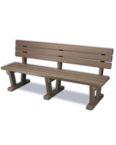 Plastic Bench with Backrest