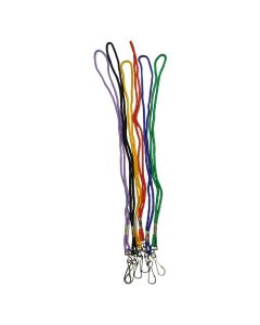19" Nylon Neck Lanyard - 12pc Pack - Assorted Colors