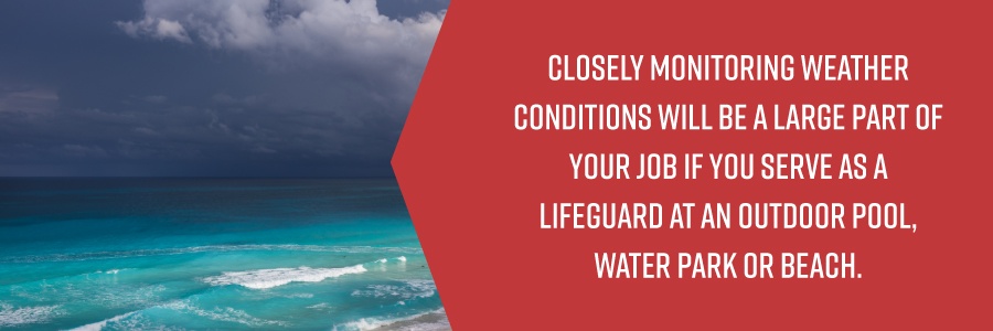 Lifeguards Monitor Weather