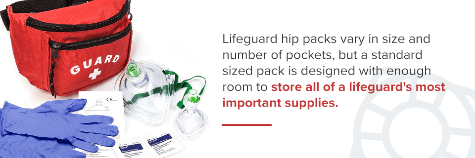 Lifeguard hip pack supplies